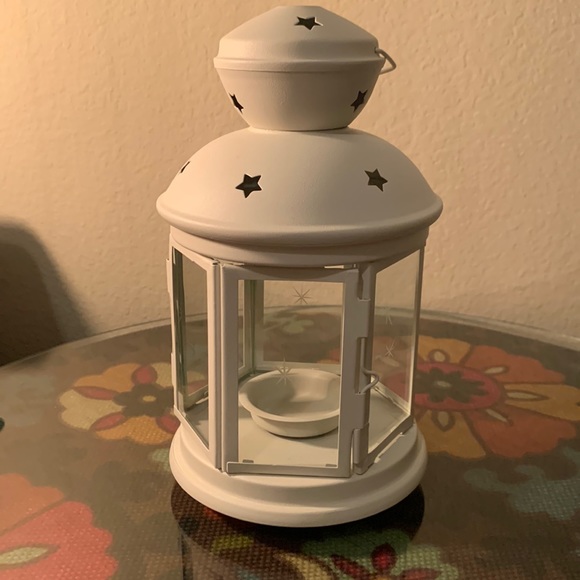 IKEA Holiday Ikea Rotera White Tea Light Lantern With Star Cutouts